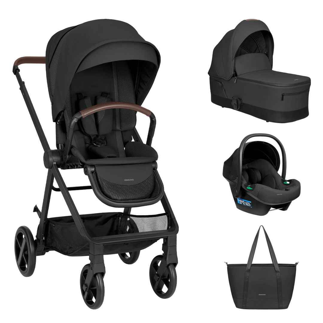 KikkaBoo® Baby stroller with carrycot 3in1 Mia Black 2026 – Evitas