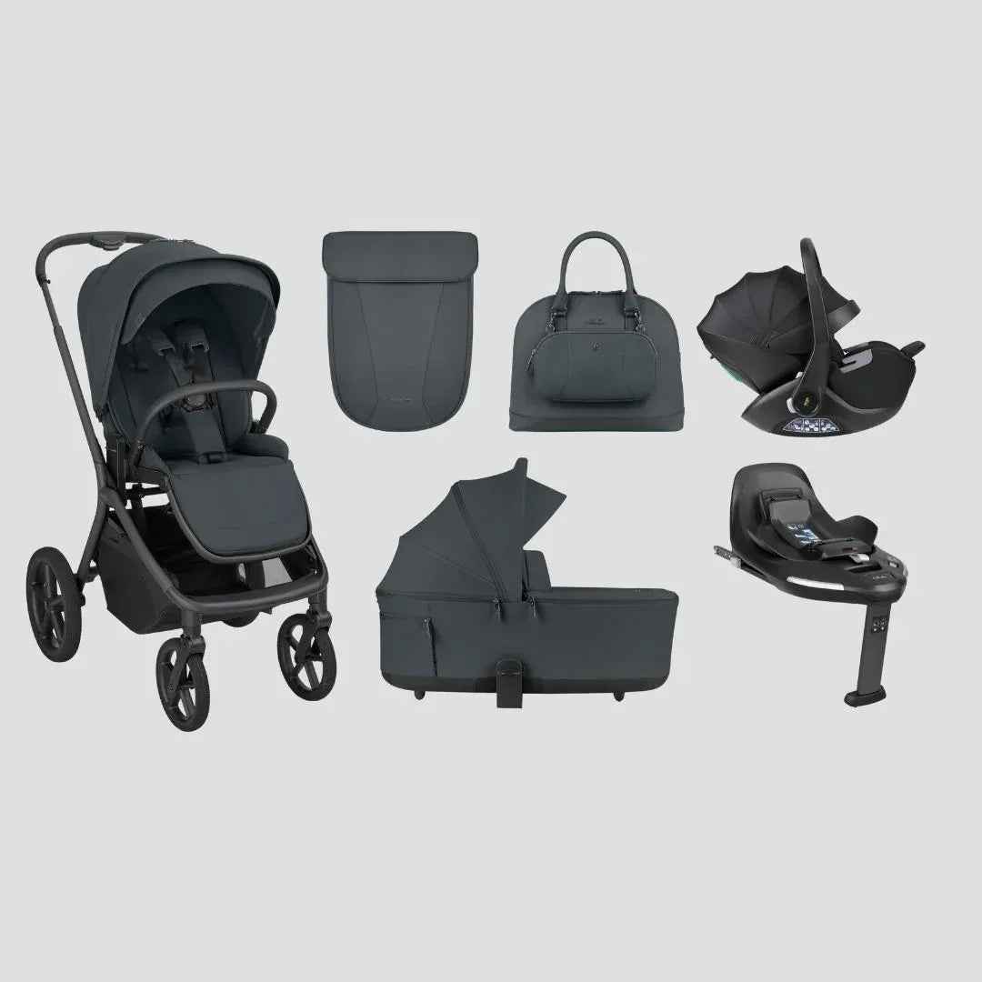 KikkaBoo® Platinum 4in1 Stroller Goya Graphite + i-Class i-SIZE