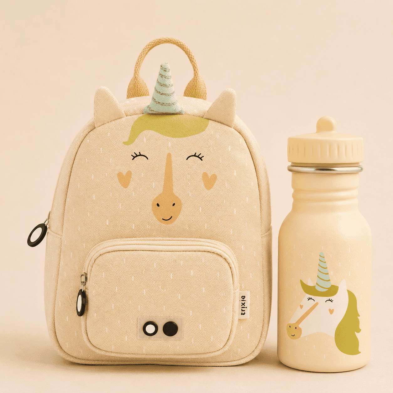 Trixie Baby® Set MINI Backpack and 350ml Bottle Mrs. Unicorn