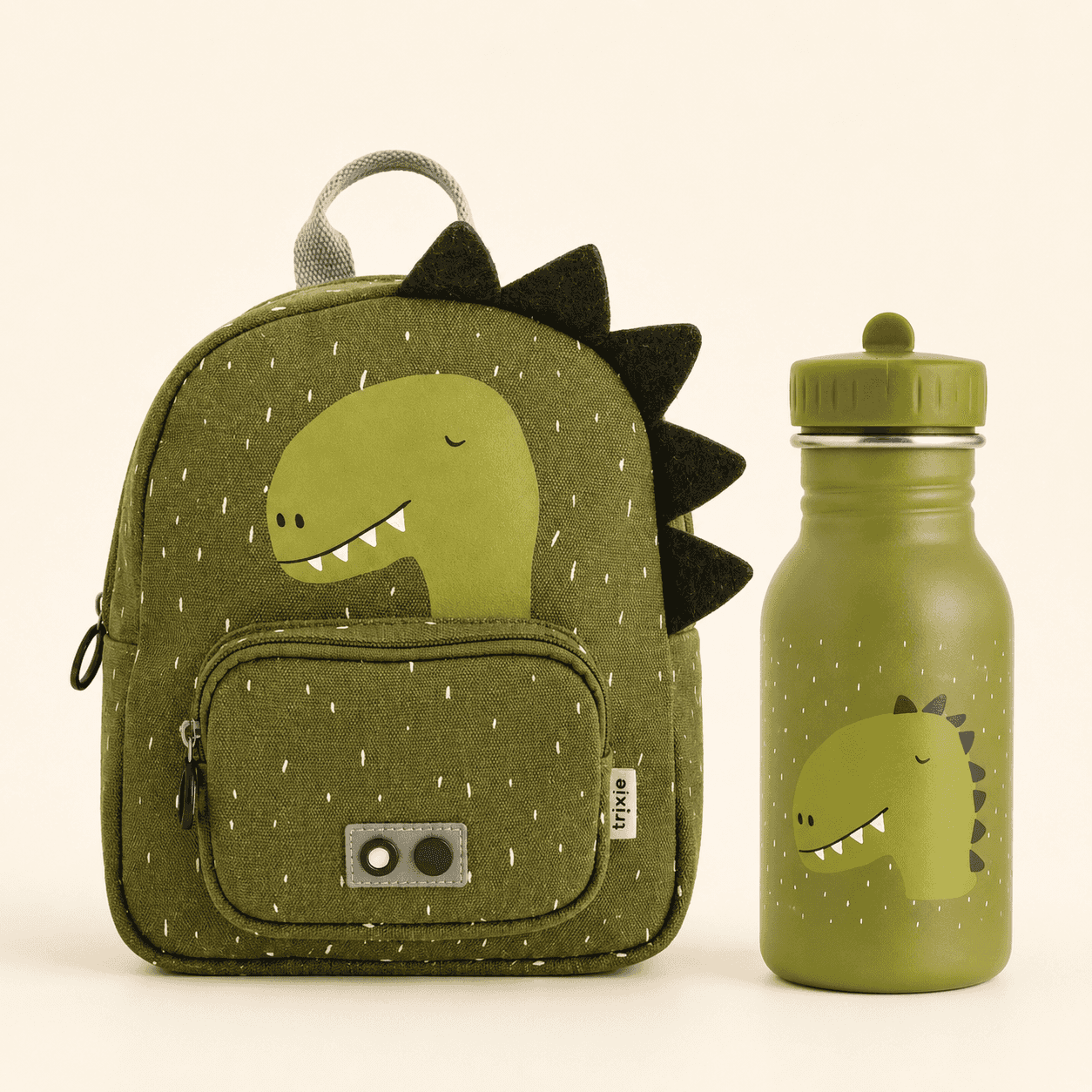 Trixie Baby® Backpack MINI and 350ml bottle set Mr. Dino
