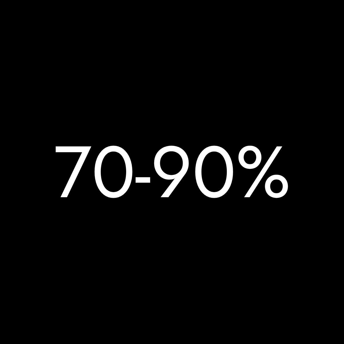70-90%