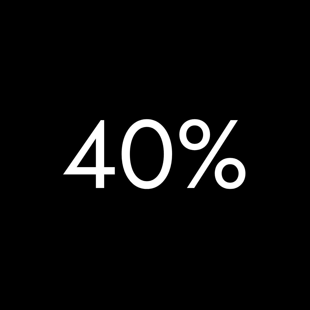40%