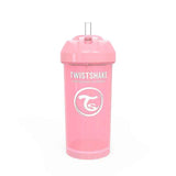 Twistshake® Lonček s slamico 360ml (6+m) Pastel Pink