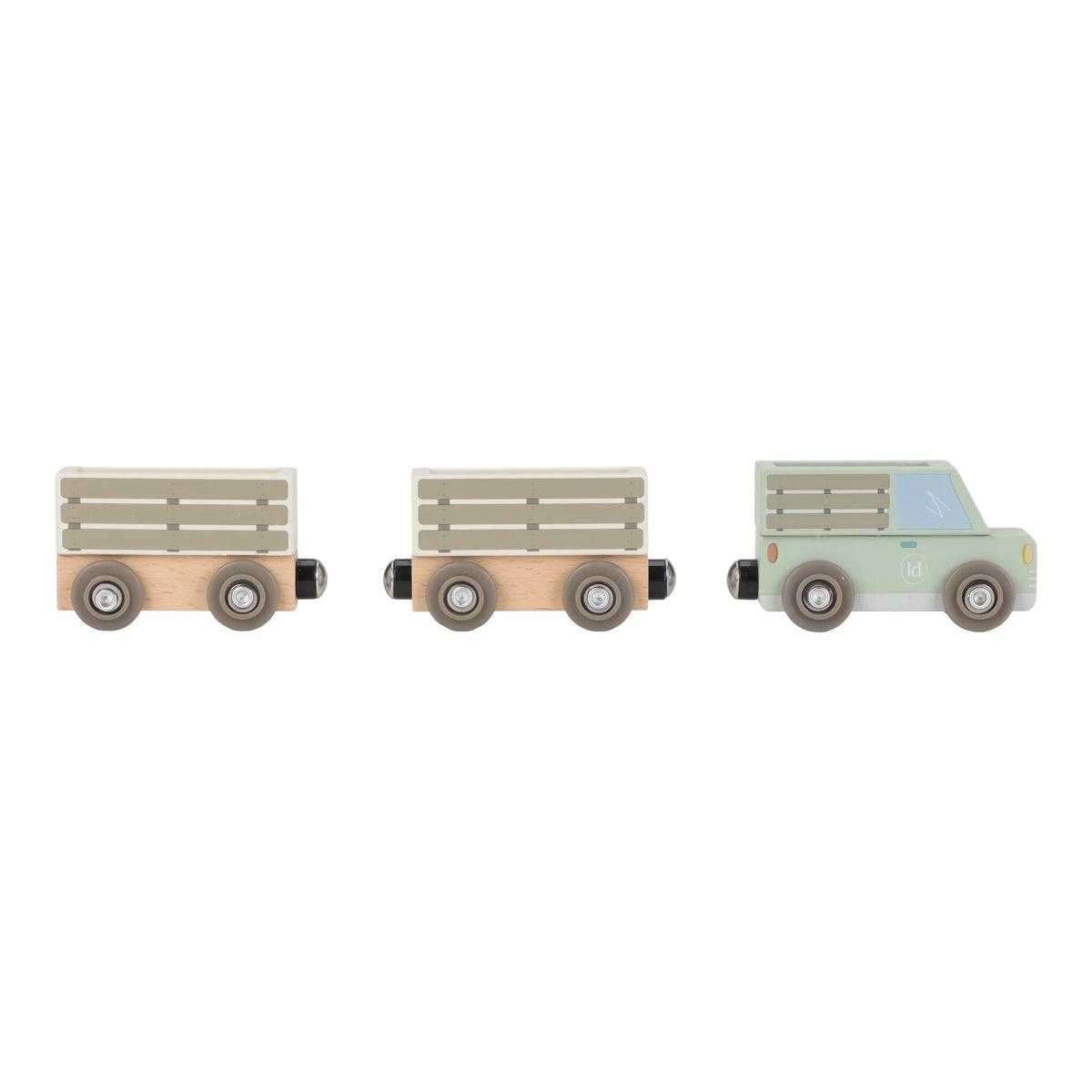 Little Dutch® Drvena staza s vlakom Safari Friends – slika 7