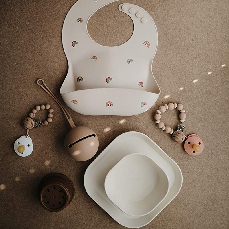 Mushie® Torbica za dudo Natural Pale Taupe Mushie