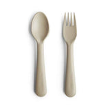 Mushie® Fork & Spoon Vanilla
