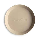 Mushie® Round Dinnerware Plate Set of 2 Vanilla