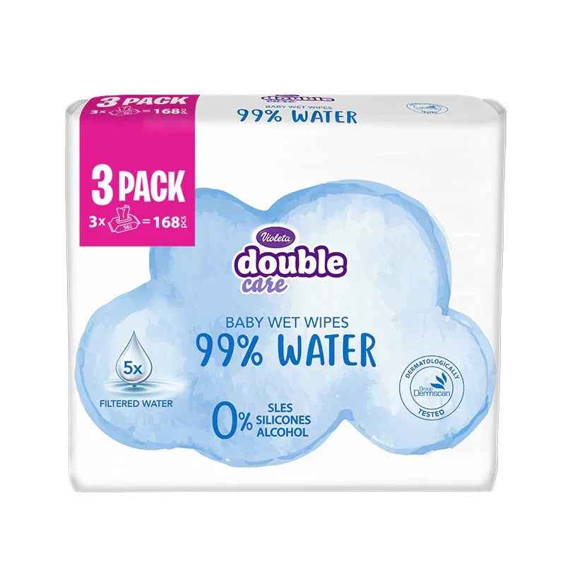 Violeta® Otroški vlažni robčki Water Care 3x56/1