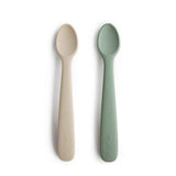 Mushie® Silicone Feeding Spoons Cambridge Blue/Shifting Sand