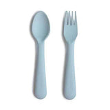 Mushie® Fork & Spoon Powder Blue