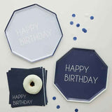 Ginger Ray® Assiettes en carton Happy Birthday (8 pièces)