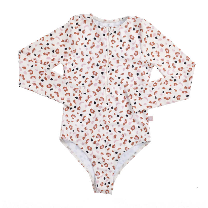 Swim Essentials® Otroške enodelne kopalke Kahki Leopard 86 92 Swim Essentials