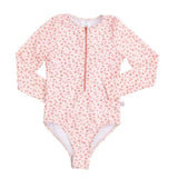 Swim Essentials®  Maillot de bain manches longues Old Pink Leopard