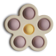 Mushie® Otroška igrača POP-IT Flower Soft Lilac/Pale Daffodil/Ivory Mushie