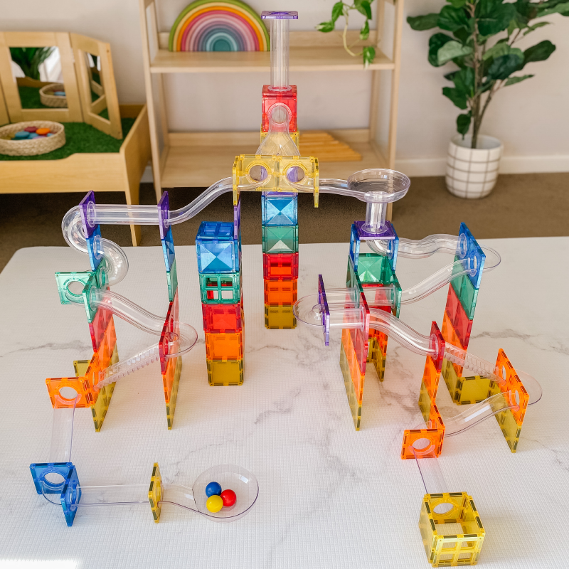 Connetix® Magnetne ploščice Ball Run Set 92-delni Connetix