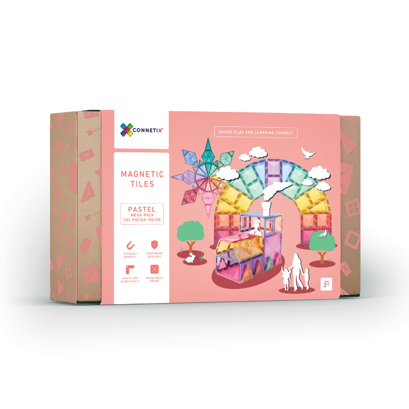 Connetix® Magnetne ploščice Pastel Mega Pack 202-delni Connetix