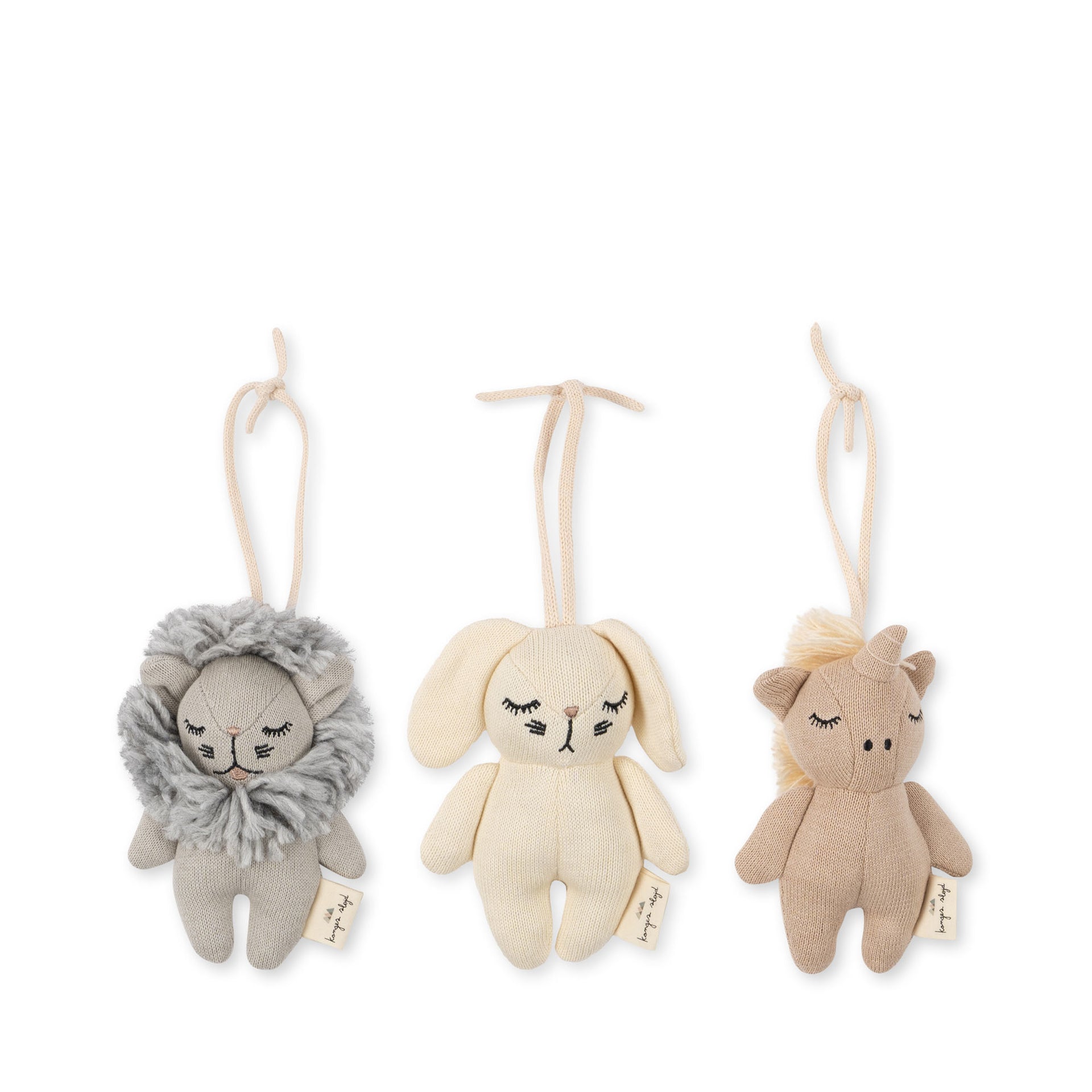 Konges Sløjd® Set 3 aktivnostnih igračk Lion/Rabbit/Unicorn Konges Sløjd