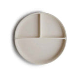 Mushie® Silicone Plate with Suction Base Ivory/Sand