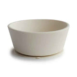 Mushie® Bol en silicone avec base ventouse Ivory/Sand