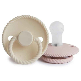 Frigg® Ciuccio in silicone Rope Blush/Cream