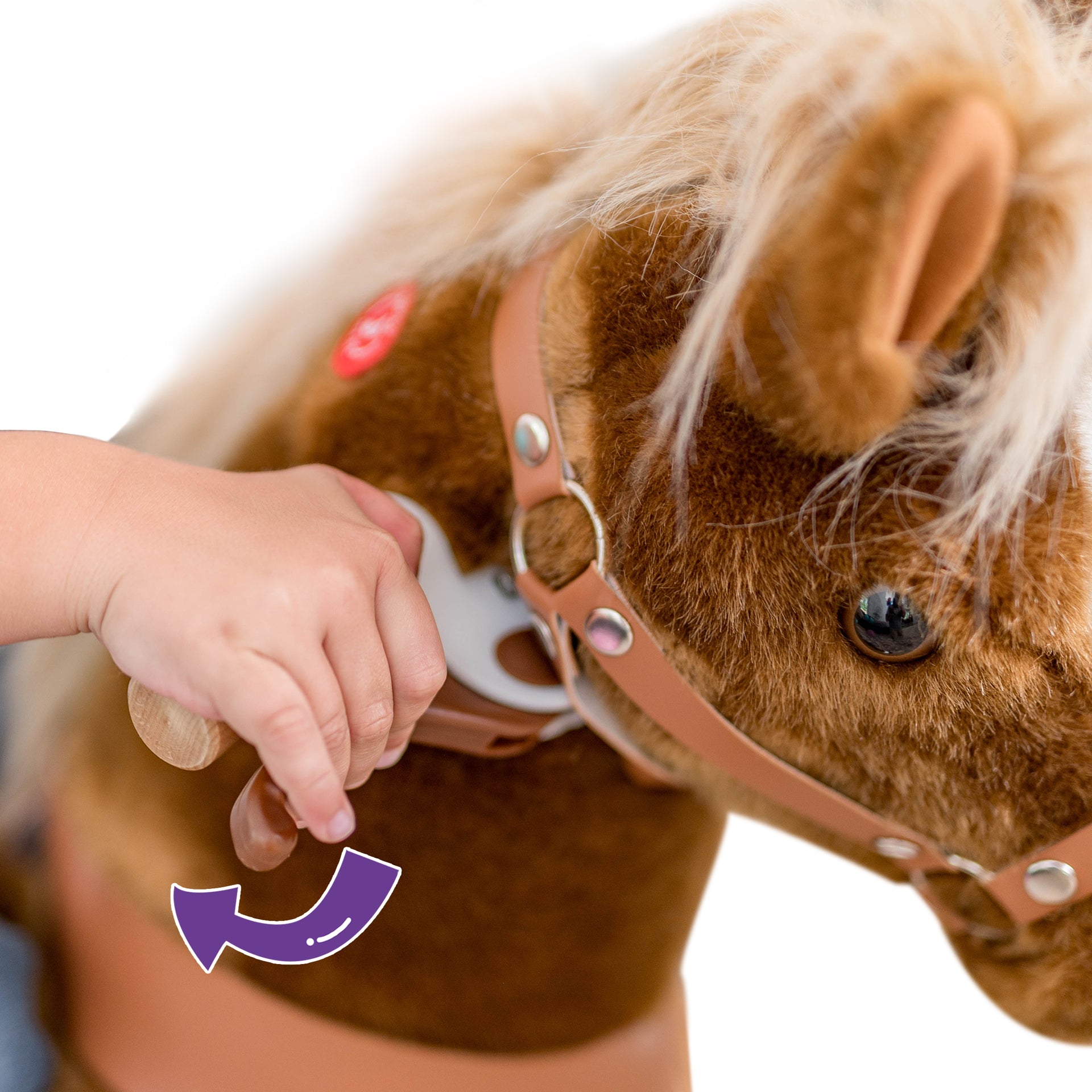 PonyCycle® Konjiček na kolesih - Brown with White Hoof (3-5L) PonyCycle