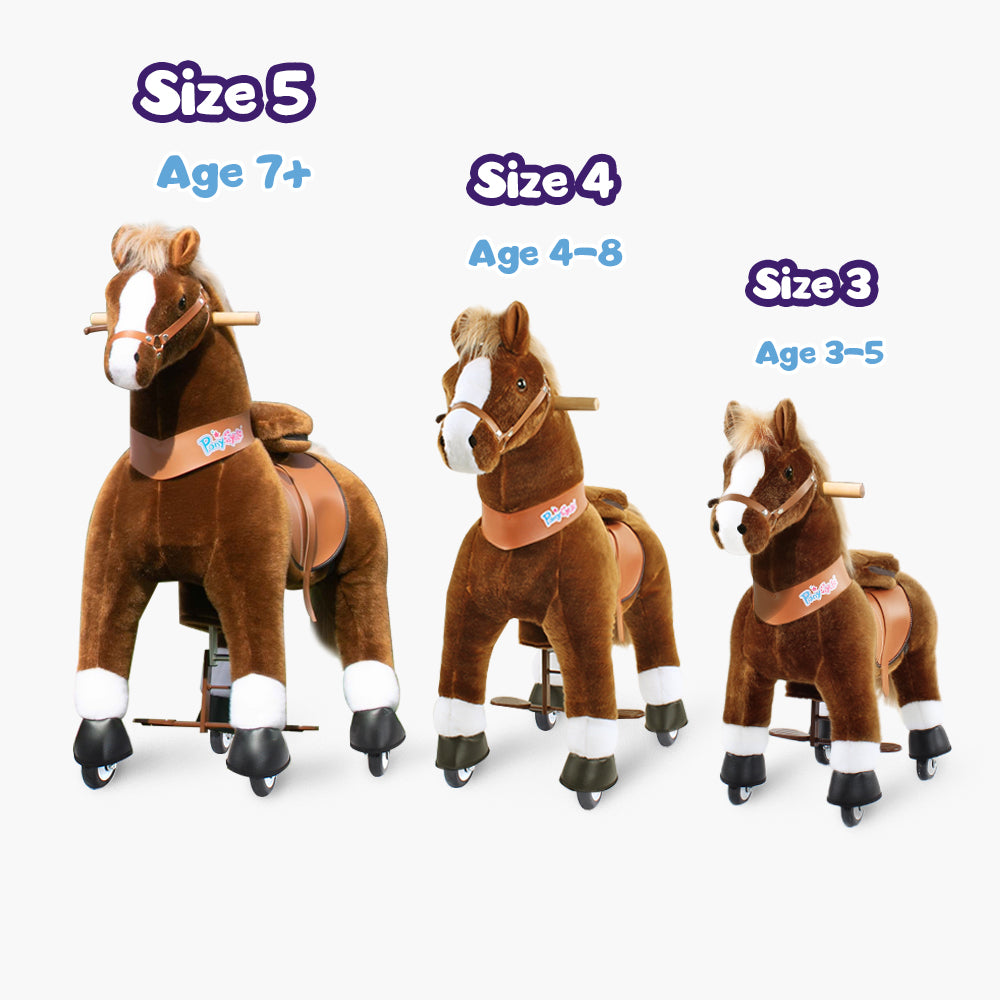 PonyCycle® Konjiček na kolesih - Brown with White Hoof (3-5L) PonyCycle