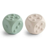 Mushie® Cubes d'activités en silicone Blue/Shifting Sands