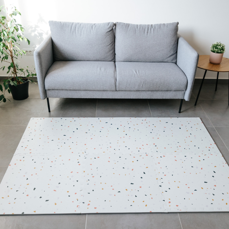 Evibell® Igralna podloga Puzzle 120x180 Terrazzo Cream Evibell