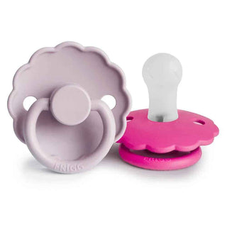 Frigg® Ciuccio in silicone Daisy Soft Lilac/Fuchsia