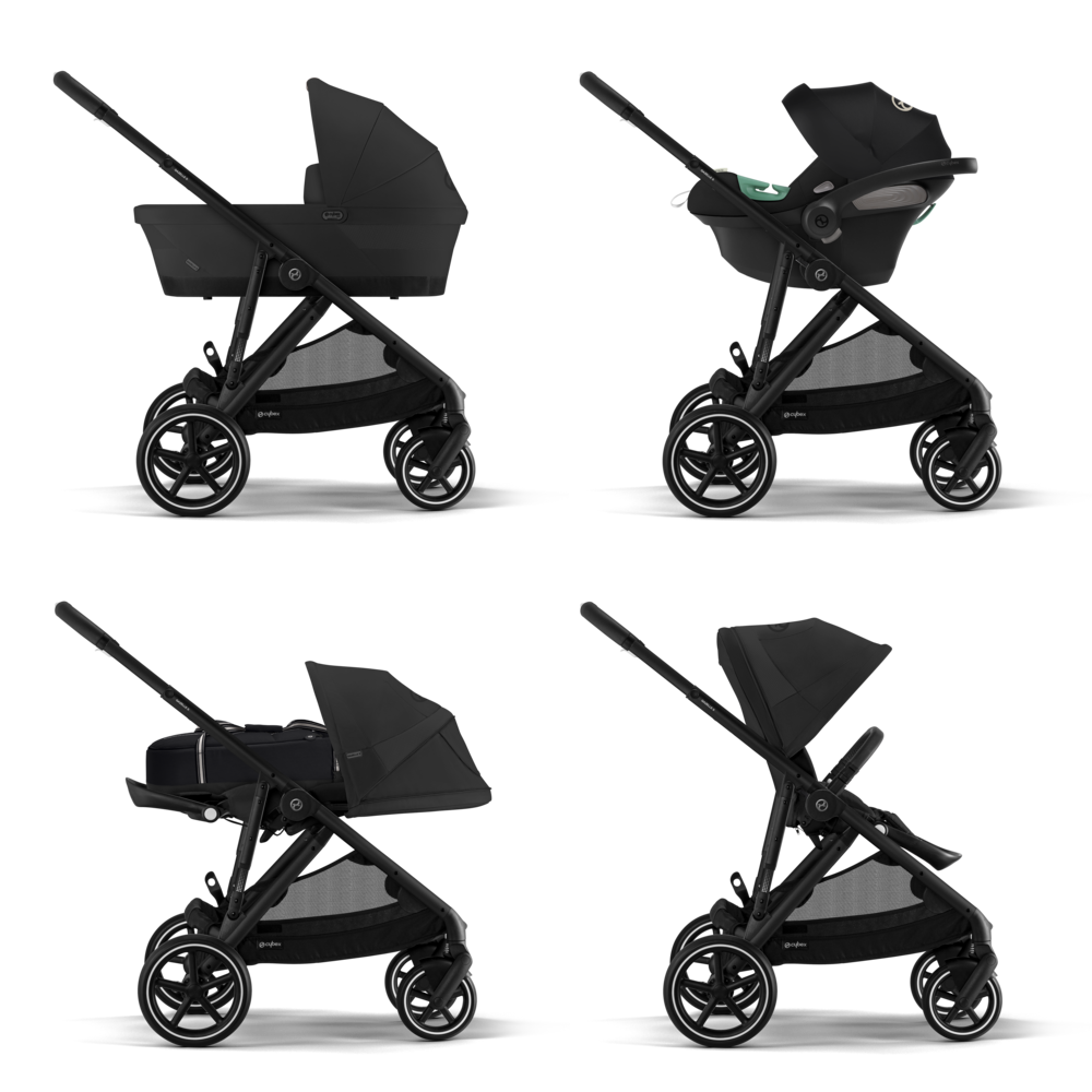 Cybex Gazelle S Pushchair Bundle with Aton B2 i-Size Car Seat Black
