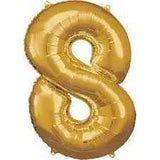 Amscan® Balon številka 8 (86 cm) Gold