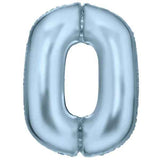 Amscan® Palloncino numero 0 (86 cm) Silk Lustre Pastel Blue