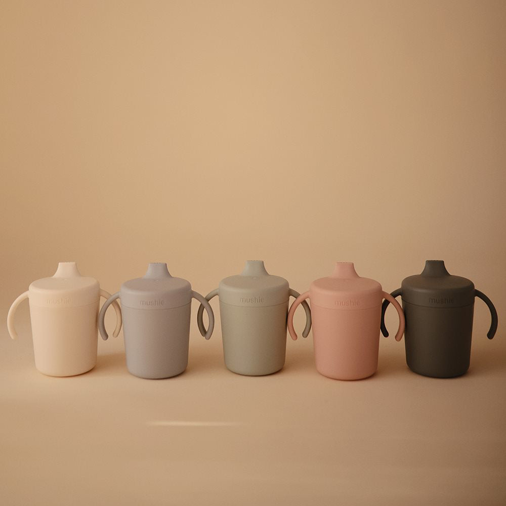 Mushie® Kozarček za učenje pitja Sippy Cup Sage Mushie