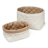 CamCam® Paniers Matelassés Classic Stripes Camel/ Camel