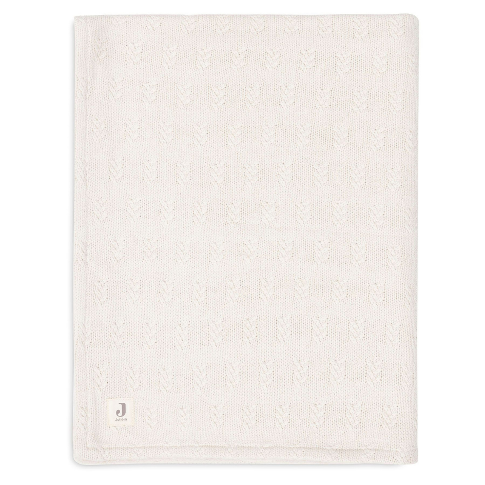 Jollein® Pletena odejica Grain Knit Oatmeal/Velvet 75x100 Jollein