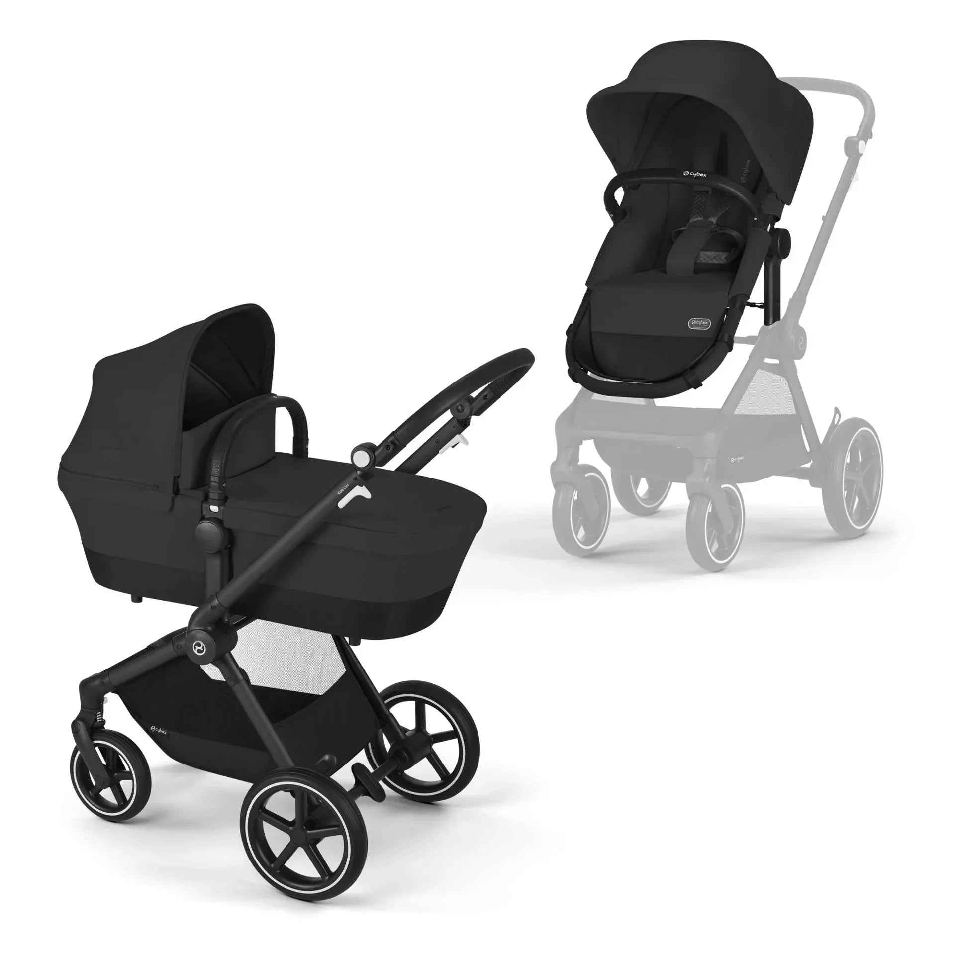 cybex balios s 2 in 1 Cybex® Baby Stroller 2in1 Eos™ Lux Moon Black (Black Frame)