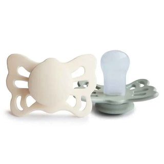 Frigg®  Ciuccio anatomico in silicone Butterfly Cream/Sage