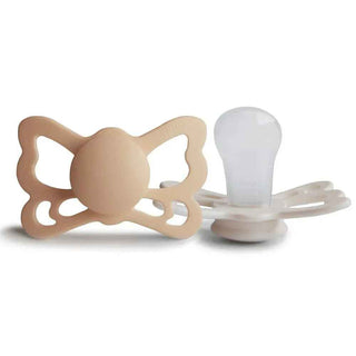 Frigg® Ciuccio anatomico in silicone Butterfly Silky Satin/Cream (6-18m)