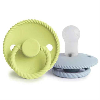 Frigg® Ciuccio in silicone Rope Green Tea/Powder Blue