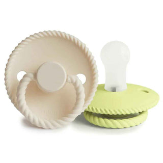 Frigg® Ciuccio in silicone Rope Cream/Green Tea