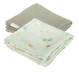 Little Dutch® Swaddles muslin Little Farm/Olive 70x70