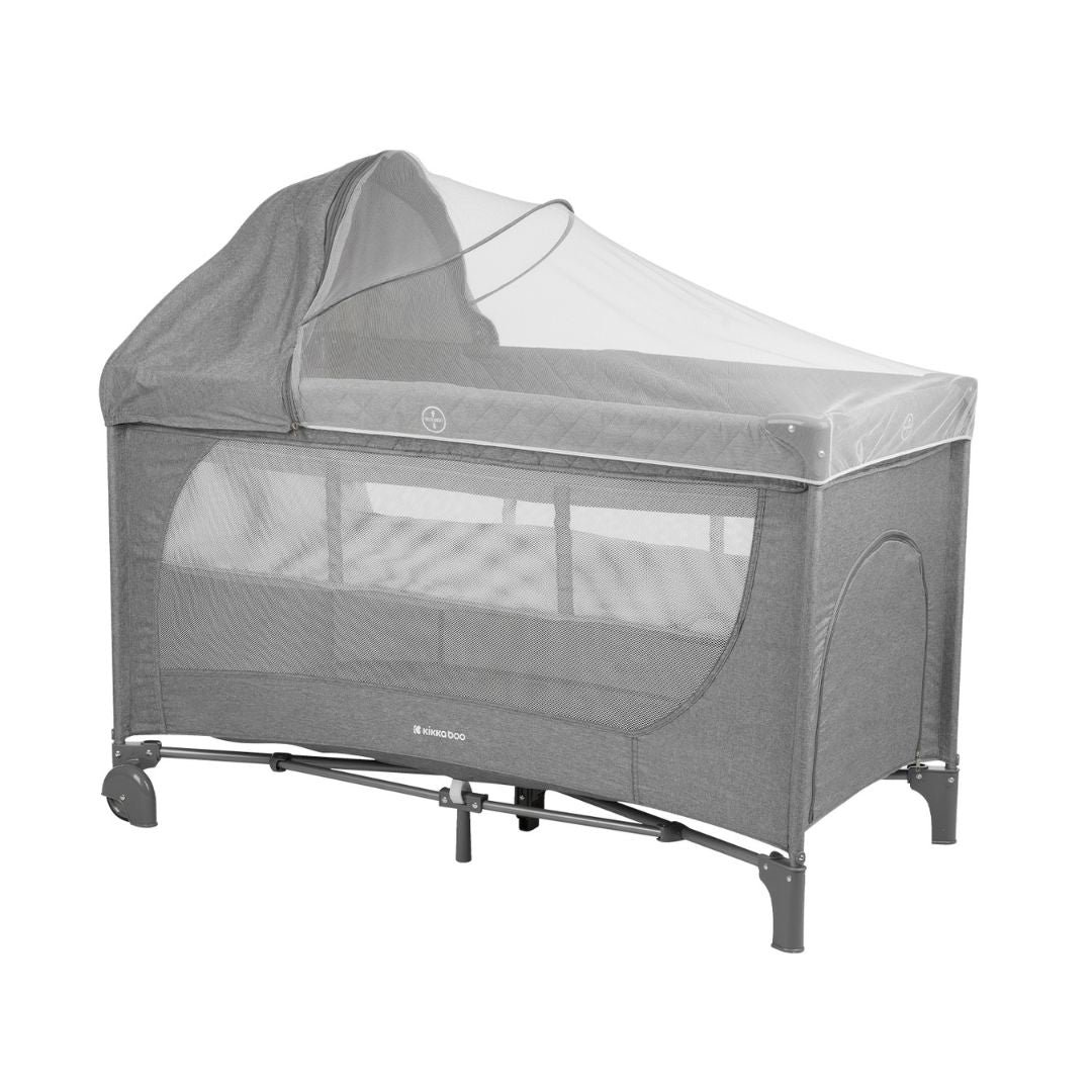 KikkaBoo® Prenosna posteljica 2 levels 125x65 Medley PLUS Grey KikkaBoo