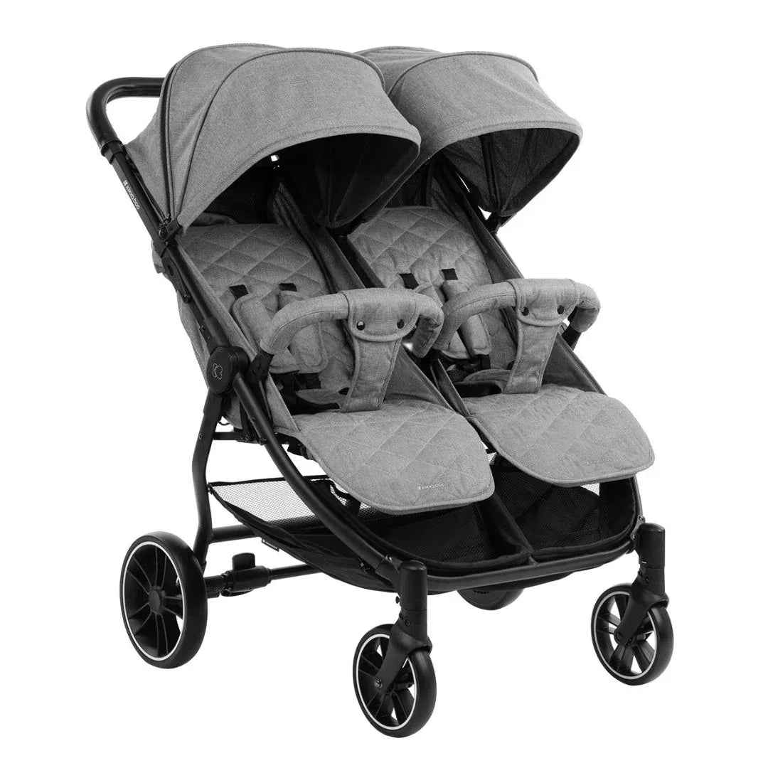 jane double stroller KikkaBoo® Twin stroller Happy 2 Light Grey