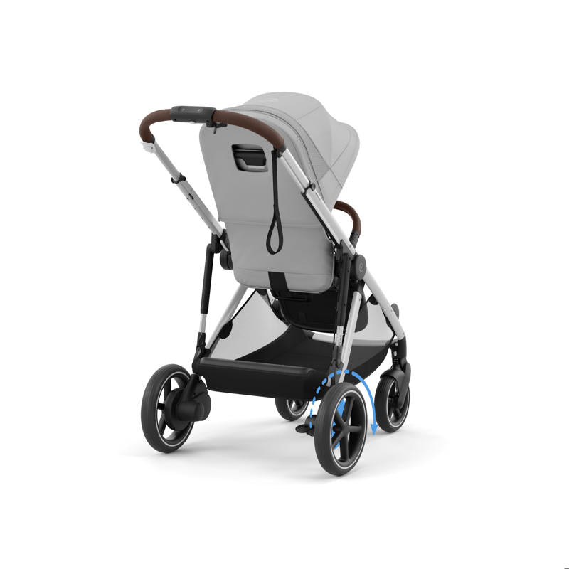 Cybex® Otroški voziček e-Gazelle™ S Stone Grey (Silver Frame) Cybex