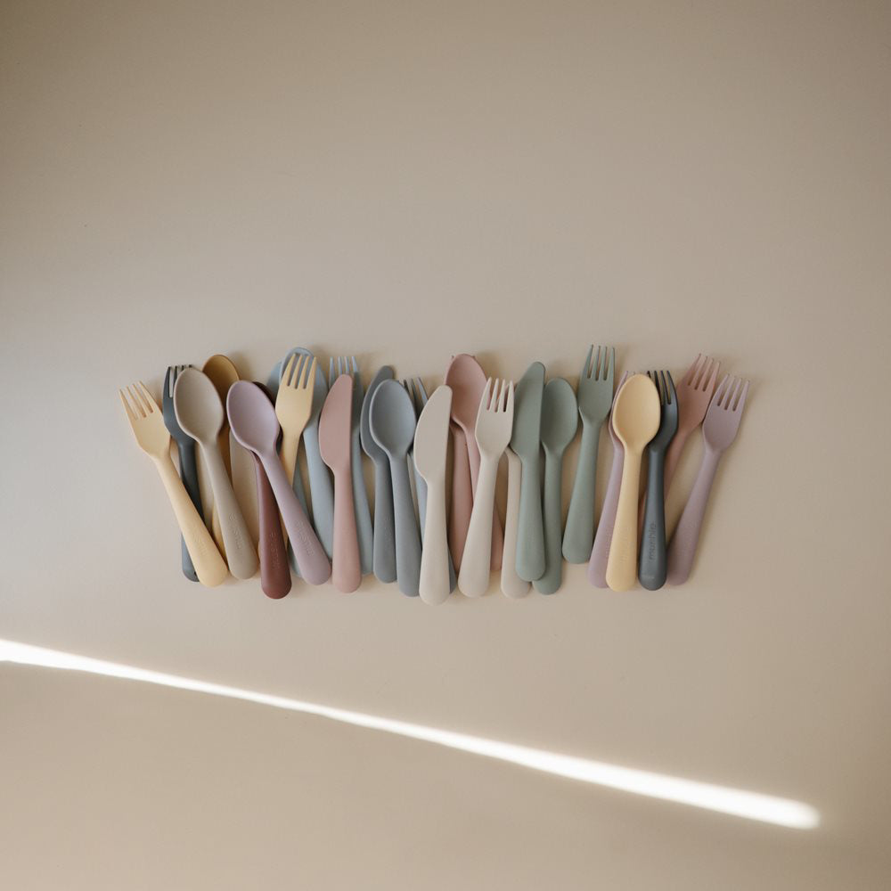 Mushie® Otroški pribor 3-delni Powder Blue Mushie