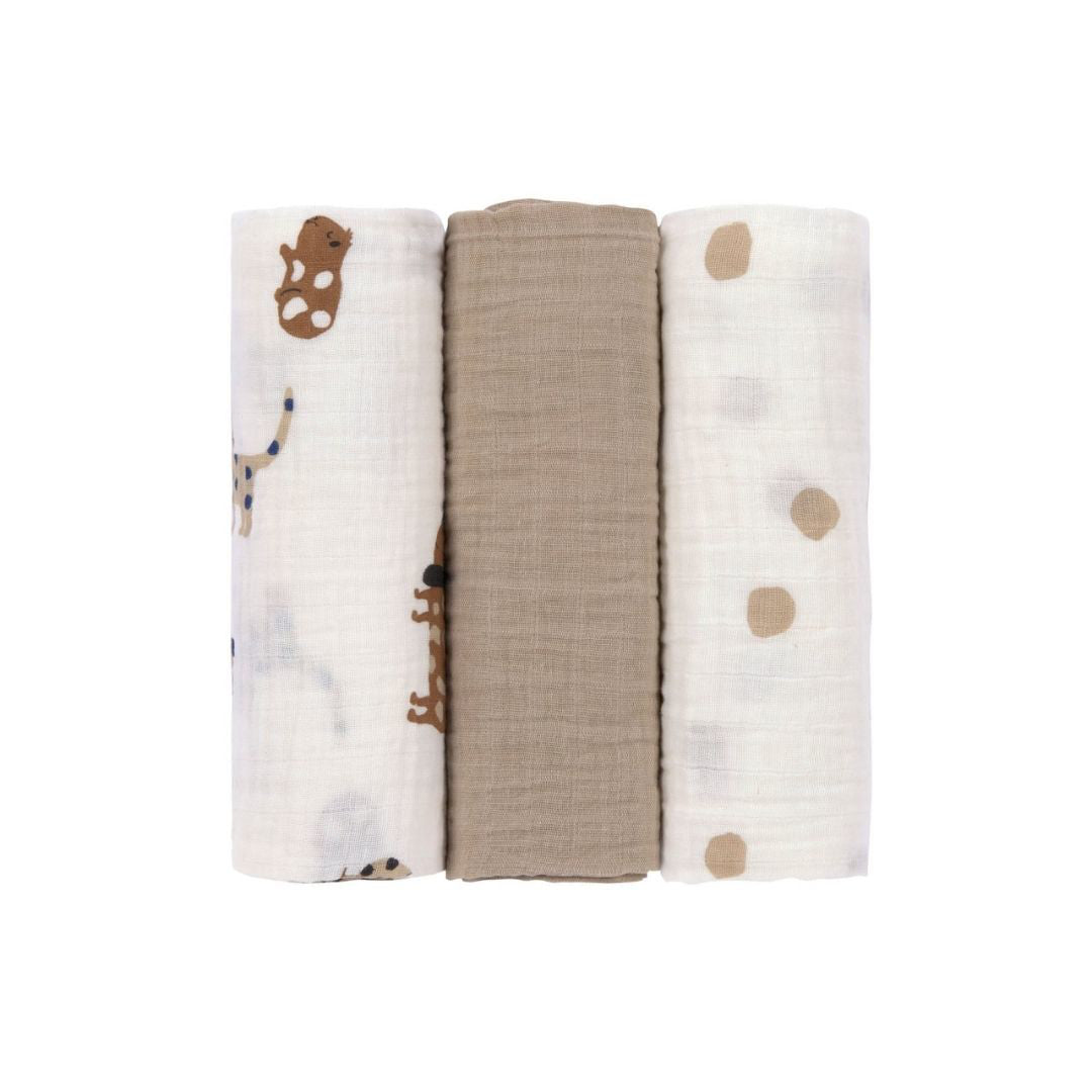 Lässig® Tetra pleničke 3 kosi 85x85 Little Mateys Royal Blue Lässig