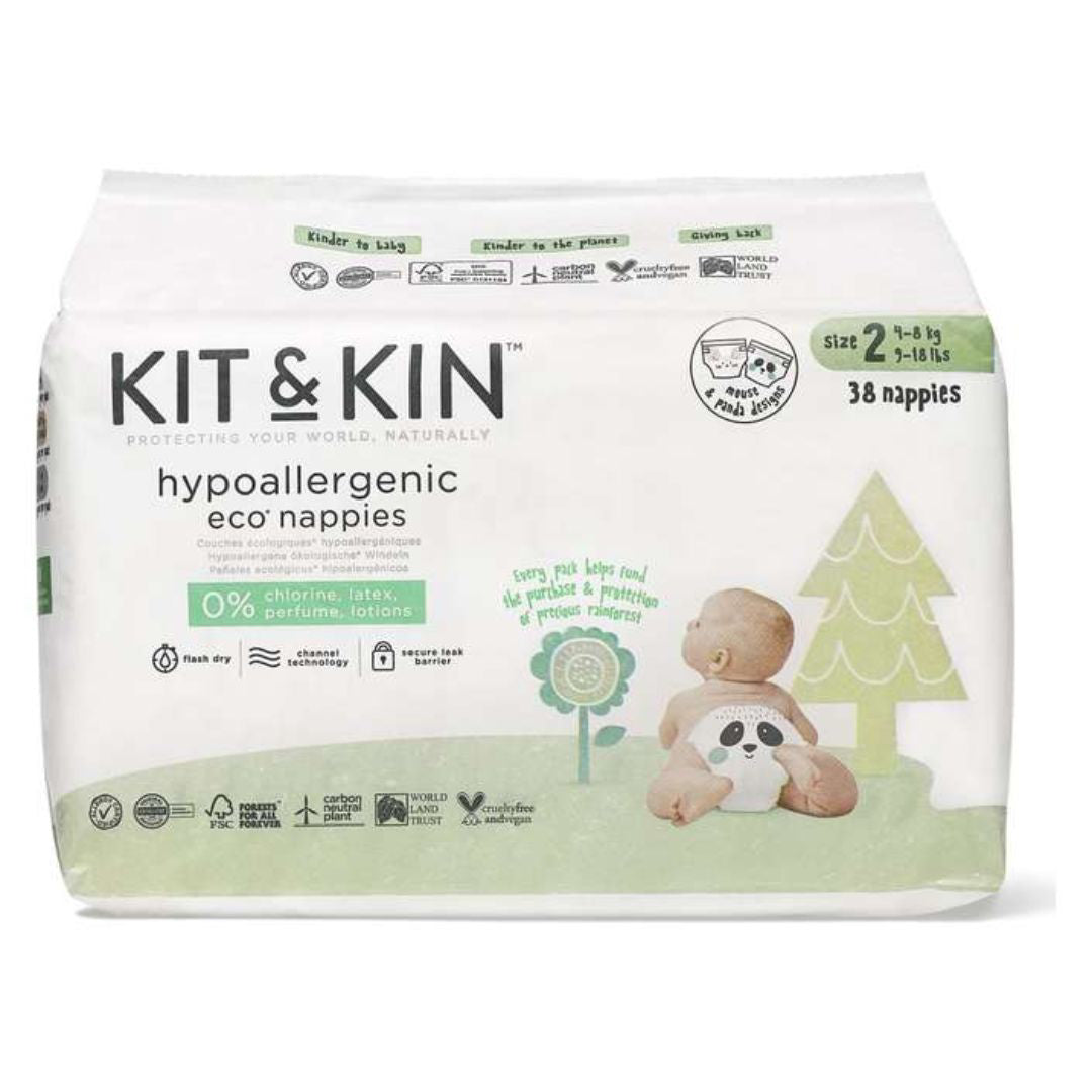 Kit&Kin® Plenice velikost 2 (4-8 kg) 38 kos Kit & Kin