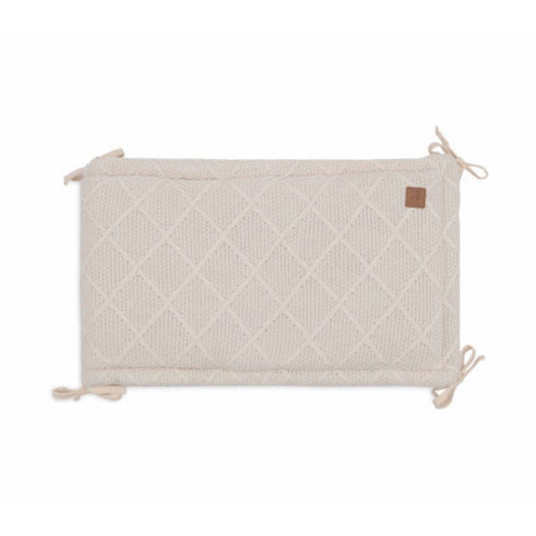 Jollein® Obroba za posteljico Check Knit 180x30 Oatmeal Jollein