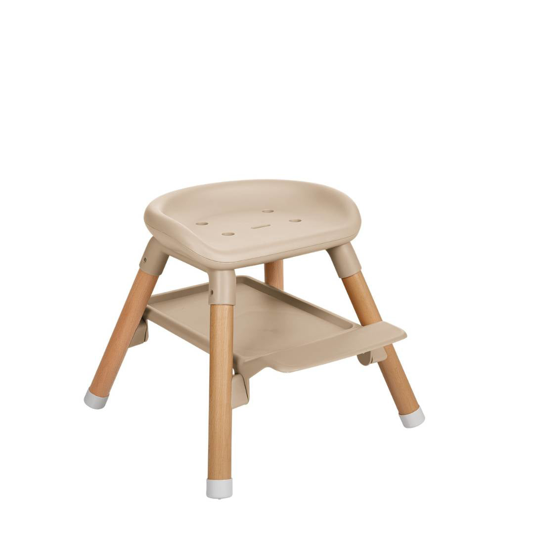 KikkaBoo® Otroški stol za hranjenje 2v1 Woody Beige KikkaBoo