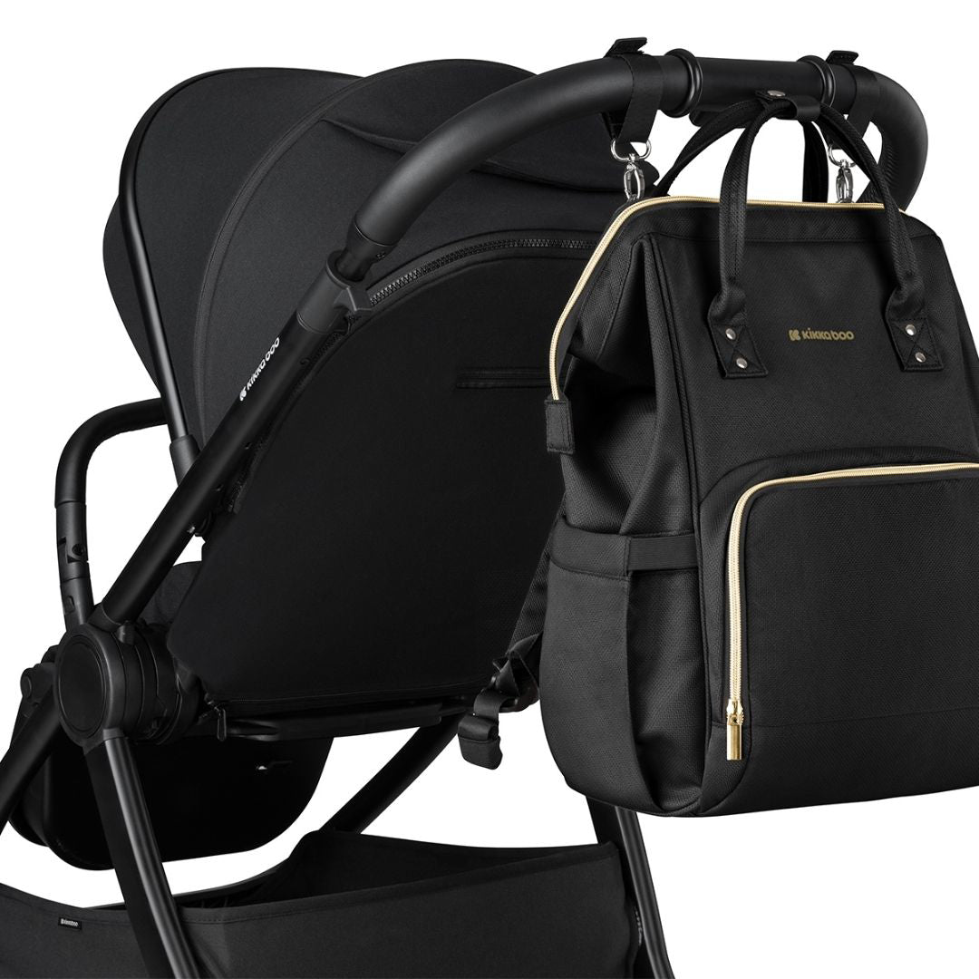 KikkaBoo® Previjalni nahrbtnik Siena Black & Gold 2025 KikkaBoo